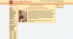 Desktop Screenshot of fourwallswine.com