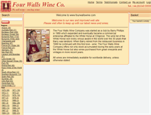 Tablet Screenshot of fourwallswine.com